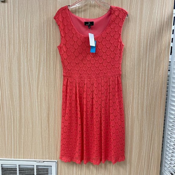 Ronni Nicole Dresses & Skirts - Ronni Nicole Pink Eyelet Dress Size 10 NWT